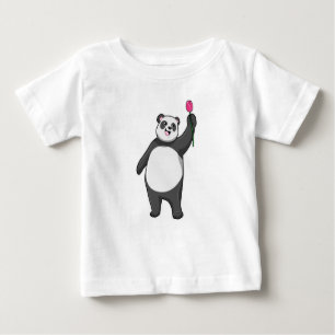 Camiseta Para Bebê Panda com Tulip