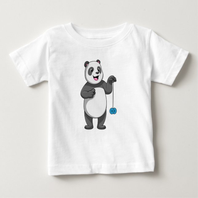 Camiseta Para Bebê Panda com Yo-yo (Frente)