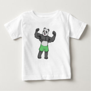 Camiseta Para Bebê Panda como construtor de bases em Bodybuilding