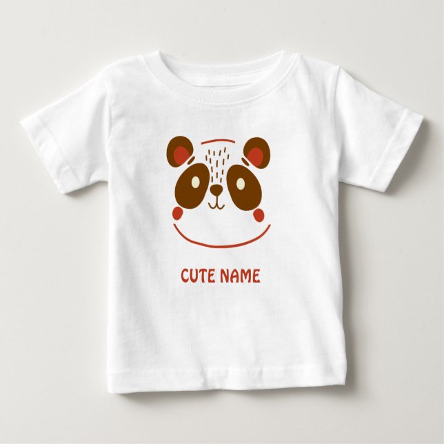 Camiseta Para Bebê Panda Cuddles (Frente)
