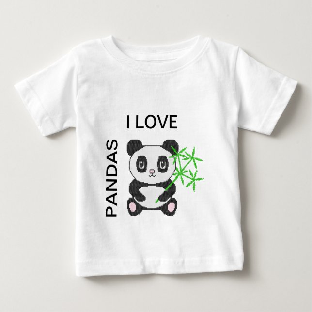 Camiseta Para Bebê Panda engraçada (Frente)