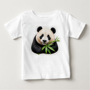 Camiseta Para Bebê Panda fofo
