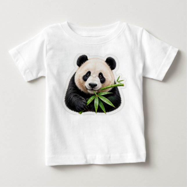 Camiseta Para Bebê Panda fofo (Frente)