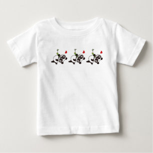 Camiseta Para Bebê Panda irritada 39 da cara