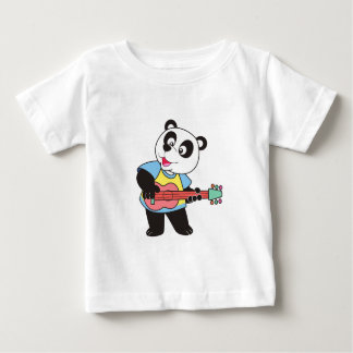 Camiseta Para Bebê "Panda Jam: Adorável Rockstar em Cordas