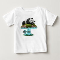 Panda Místico Adormecido em Cogumelo Luminoso