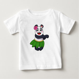 Camiseta Para Bebê Panda na dança do Balé