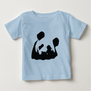 Camiseta Para Bebê Panda Pop de Arte Negra