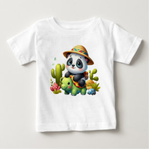 Camiseta Para Bebê Panda sobre Safari Baby Adventure Tee