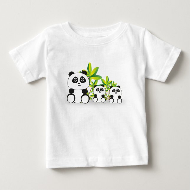 Camiseta Para Bebê Panda, Urso de Panda, Urso (Frente)
