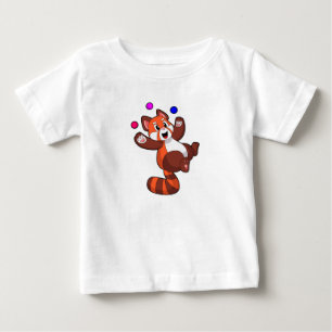 Camiseta Para Bebê Panda vermelha no Juggle Circus.PNG
