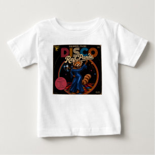 Camiseta Para Bebê Panda Vermelho Disco