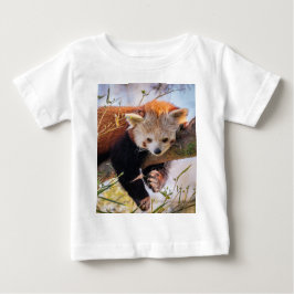 Camiseta Para Bebê Pantaninha vermelha preguiçosa