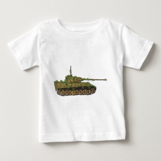 Camiseta Para Bebê Panzer VI Tigre89 (Frente)
