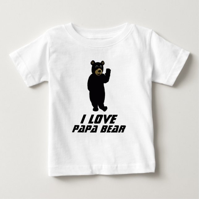 Camiseta Para Bebê Papá Bear T-shirt (Frente)