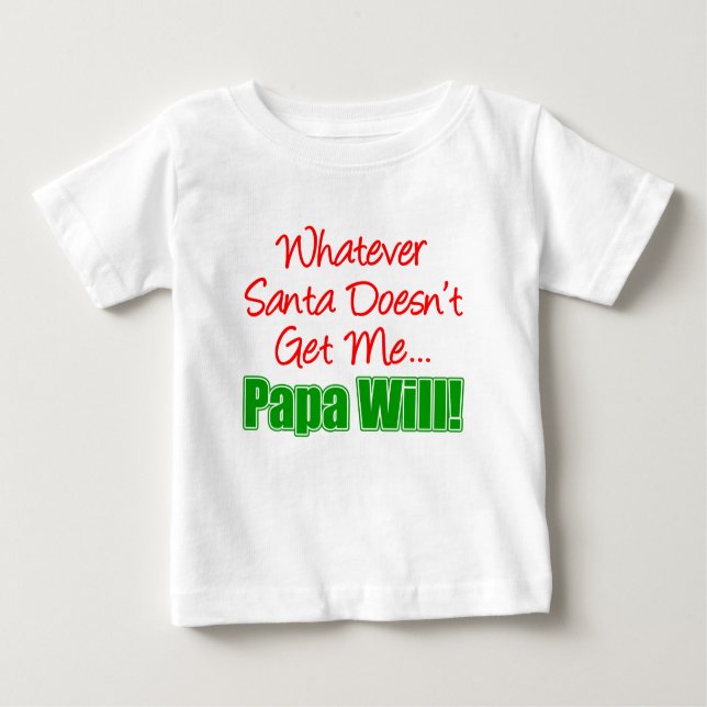 Camiseta Para Bebê Papá Melhor Que Papais noeis (Frente)