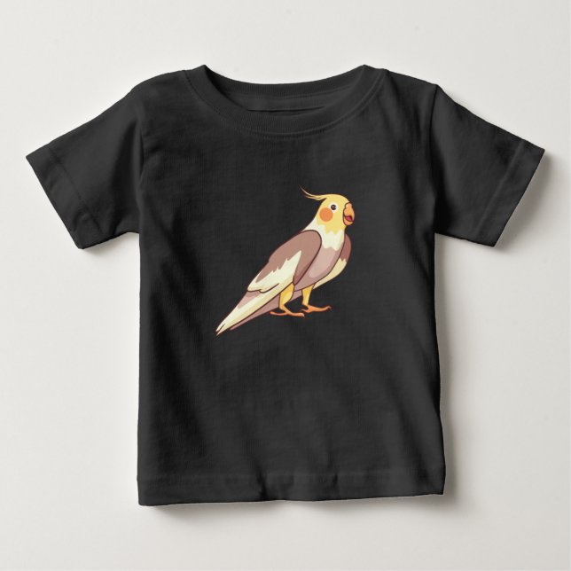 Camiseta Para Bebê Papagaio Calopsita (Frente)