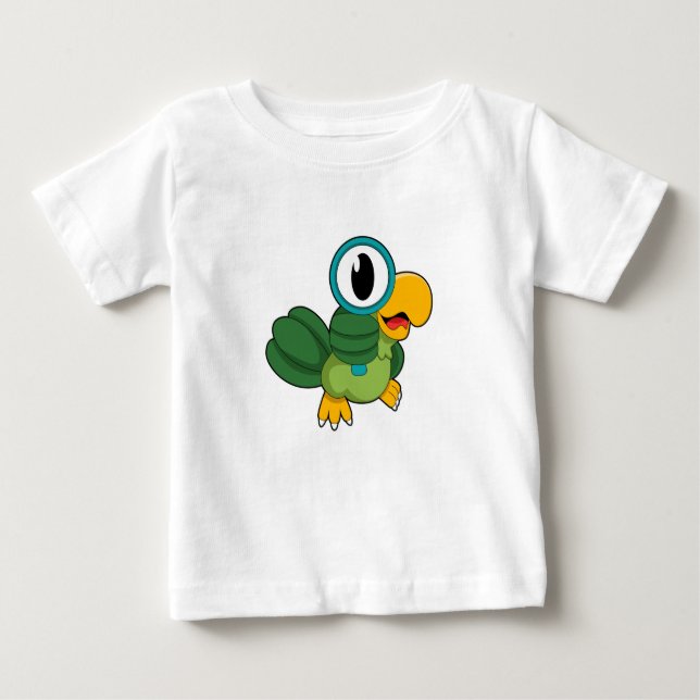 Camiseta Para Bebê Papagaio com ampolas (Frente)