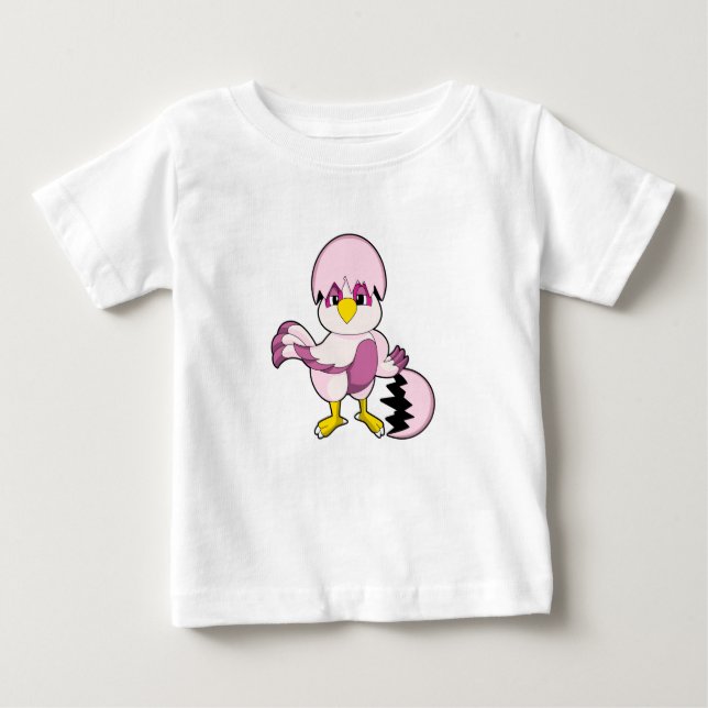 Camiseta Para Bebê Papagaio com casca de ovo.PNG (Frente)