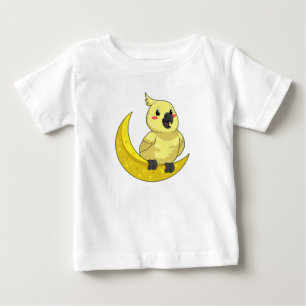 Camiseta Para Bebê Papagaio com Lua