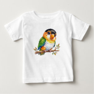 Camiseta Para Bebê Papagaio de Estimação Fofo