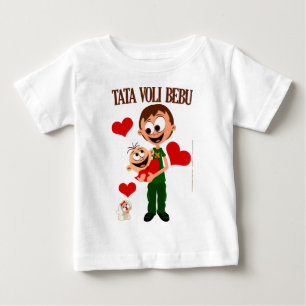 Camiseta Para Bebê Papai Ama Bebê - Camiseta de bebê