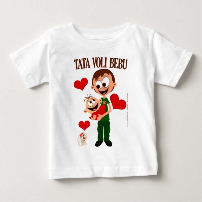 Camiseta Para Bebê Papai Ama Bebê - Camiseta de bebê (Frente)