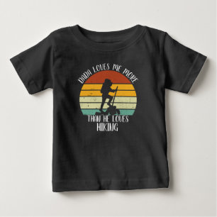 Camiseta Para Bebê Papai Me Ama Mais Do Que Ama Caminhar