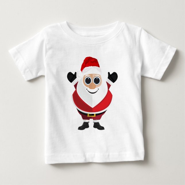 Camiseta Para Bebê Papai Noel (Frente)