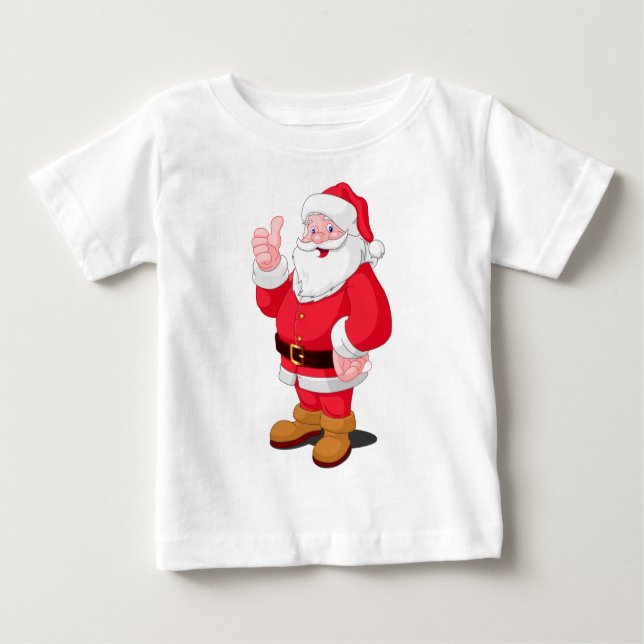 Camiseta Para Bebê Papai Noel (Frente)