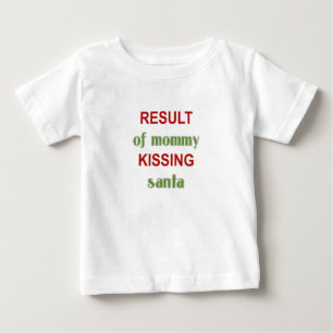 Camiseta Para Bebê papai noel de beijo das mamães