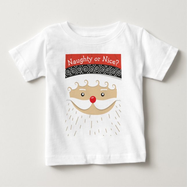 Camiseta Para Bebê Papai noel de Natal (Frente)