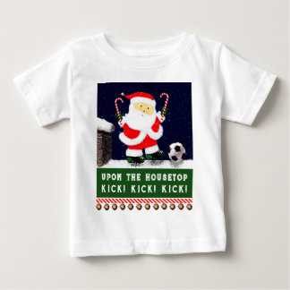 Camiseta Para Bebê Papai Noel do Futebol