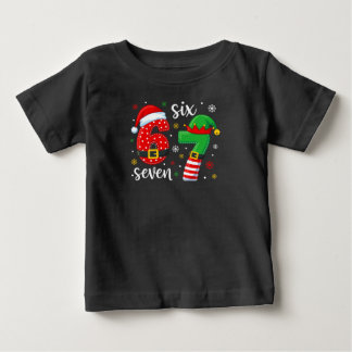Camiseta Para Bebê Papai Noel e Elfo Número 67