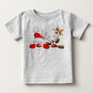 Camiseta Para Bebê Papai noel e t-shirt engraçados da criança dos