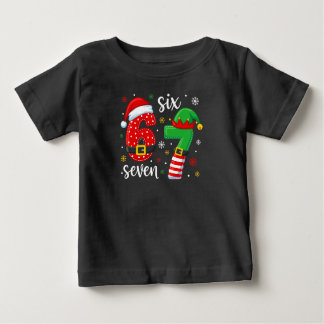 Camiseta Para Bebê Papai Noel & Elfo Número 67