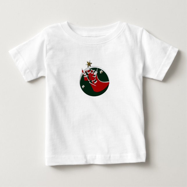 Camiseta Para Bebê Papai Noel Está Chegando (Frente)