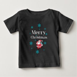 Camiseta Para Bebê Papai Noel Feliz Natal