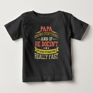 Camiseta Para Bebê Papai sabe tudo