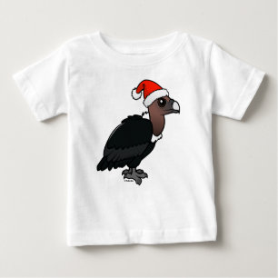 Camiseta Para Bebê Papais noeis Abutre com bosta branca