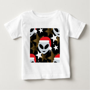 Camiseta Para Bebê papais noeis alienígena emoji