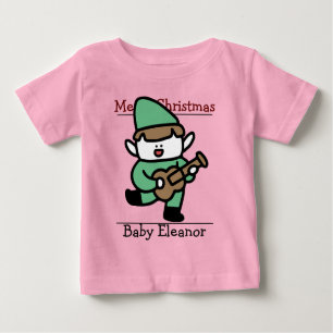 Camiseta Para Bebê papais noeis. bebê primeiro Natal