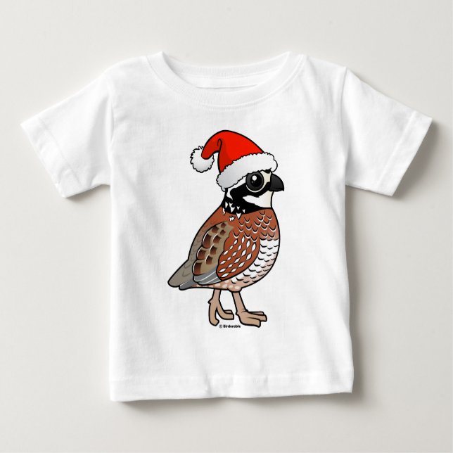 Camiseta Para Bebê Papais noeis Bobwhite (Frente)