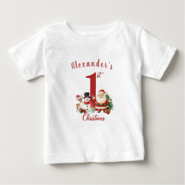 Camiseta Para Bebê Papais noeis, boneco de neve, veado Bebê é o prime