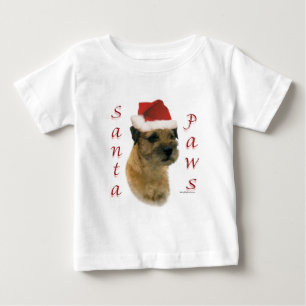 Camiseta Para Bebê Papais noeis de Borda Terrier