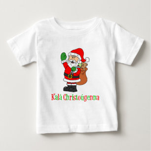 Camiseta Para Bebê Papais noeis de Natal na Grécia