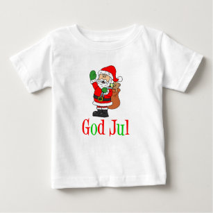Camiseta Para Bebê Papais noeis de Natal suecos