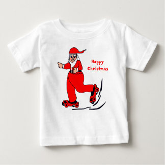 Camiseta Para Bebê Papais noeis de patinação