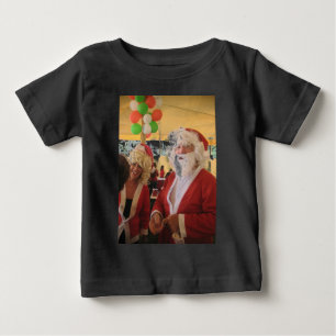 Camiseta Para Bebê Papais noeis e Celebração de Natal da Sra. Claus -