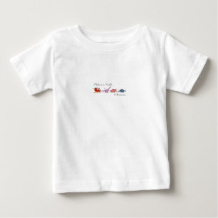 Camiseta Para Bebê "Papais noeis e Dinossauros Magia"
